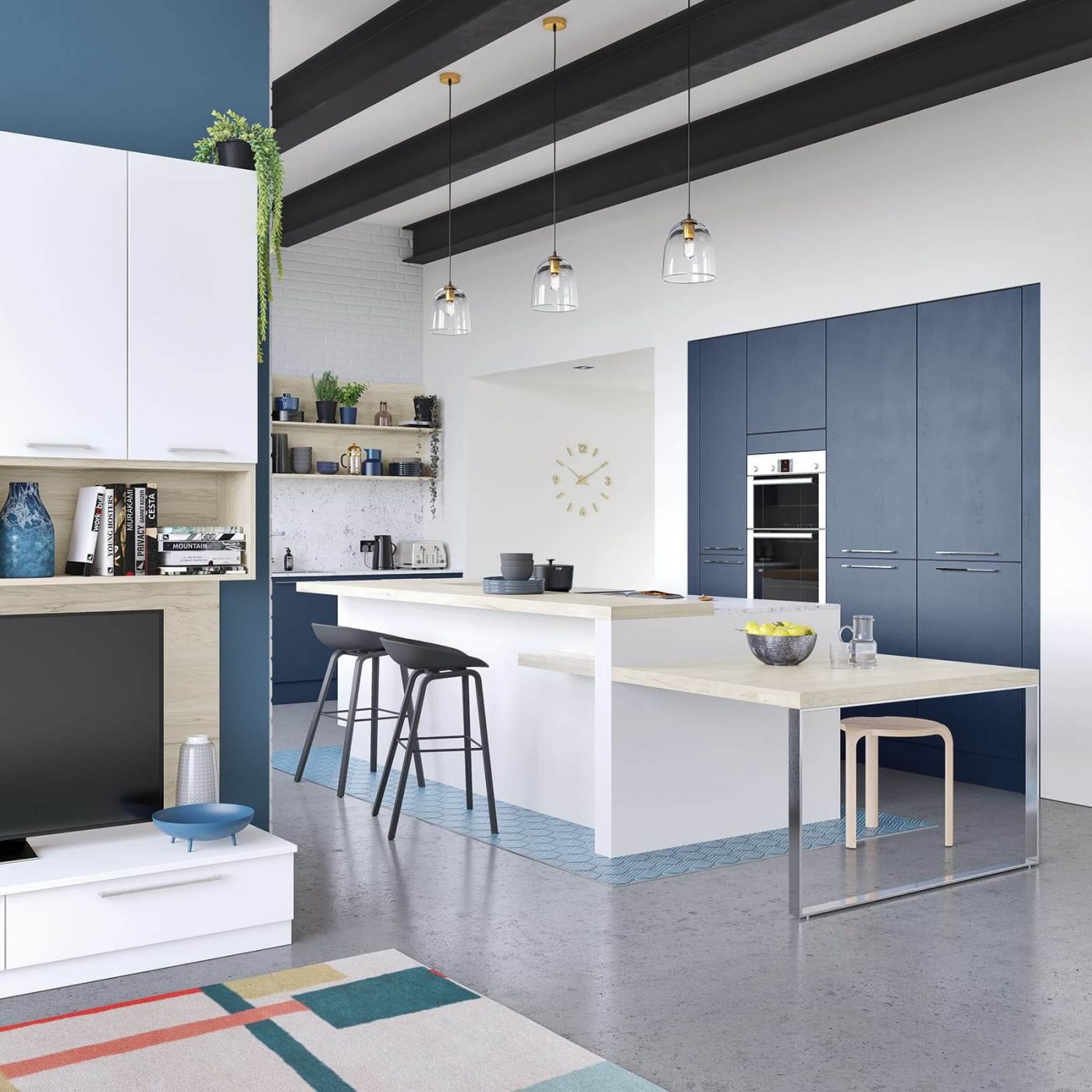 Esprit Alby Blue Ash Fitted Kitchen Avanti West Midlands